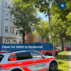 Feuer im Hotel in Stralsund