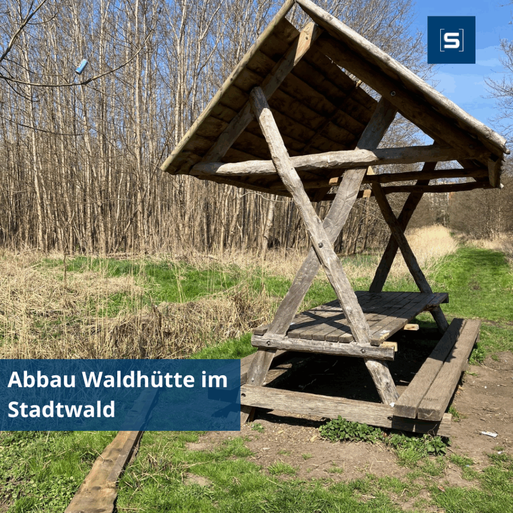 Das traurige Ende einer Waldhütte: Vandalismus zerstört Erholungsort im Stralsunder Stadtwald 1 FB Artikelbild inkl Schrift 3