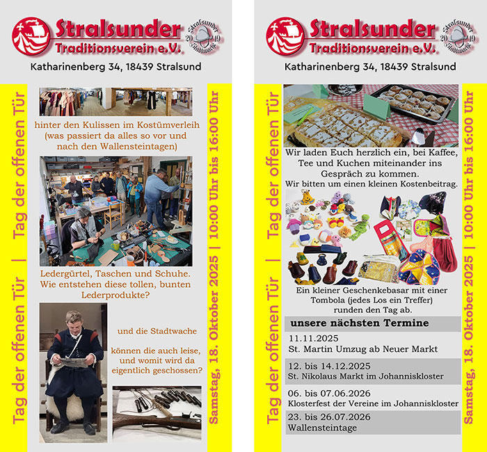 Tag der offenen Tür – Stralsunder Traditionsverein e. V. 1 Tag der offenen Tür – Stralsunder Traditionsverein e. V.