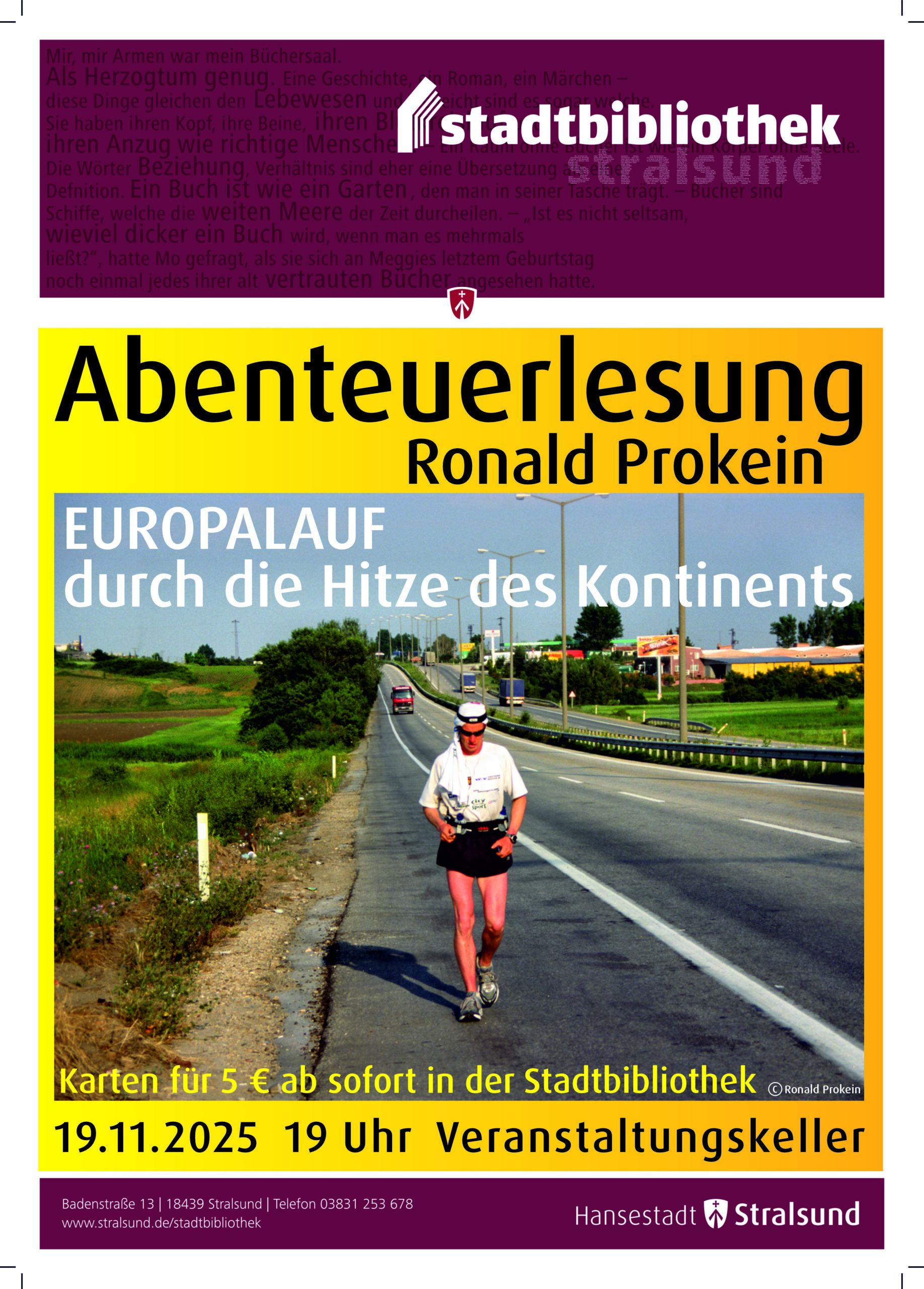 Abenteuerlesung mit Extremsportler Ronald Prokein