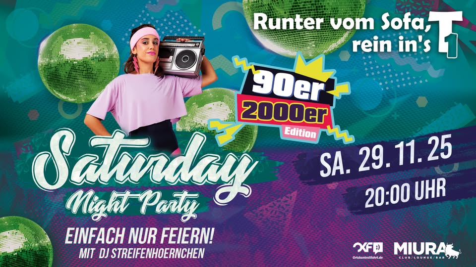 Saturday Night Party | 90er & 2000er Special w/ DJ Streifenhörnchen