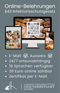 Belehrungen nach Infektionsschutzgesetz einfach online absolvieren