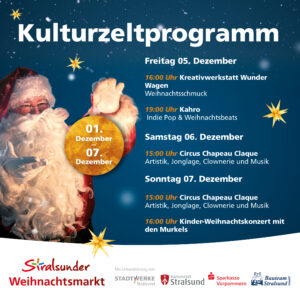 Das Stralsunder Kulturzelt-Programm: Stimmungsvolle Höhepunkte vom 01. bis 07. Dezember!
